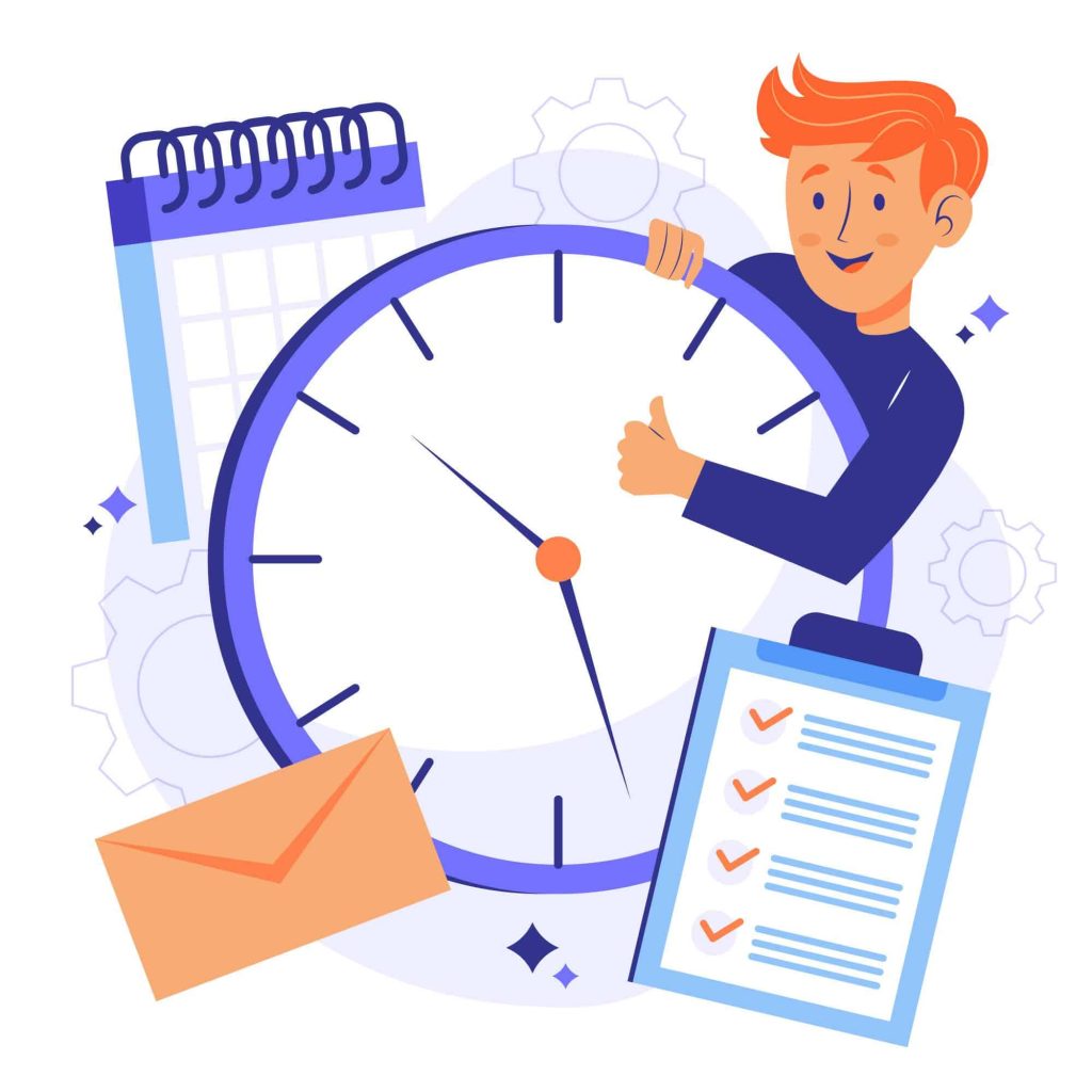 Time management concept illustration